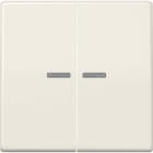 Jung - Enjo double touche à voyant pour mécanisme BP-BCU F10 A10xxxST / AS 500 Ivoire