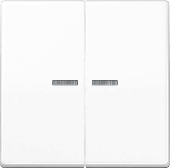 Jung - Enjo double touche à voyant pour mécanisme BP-BCU F10 A10xxxST / AS 500 Blanc