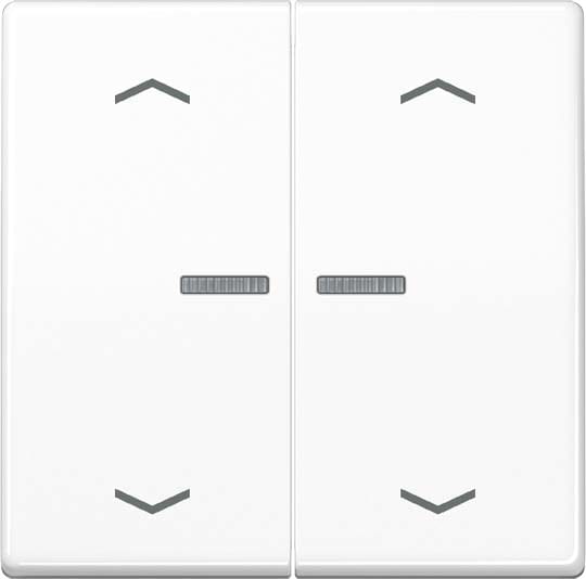 Jung - Enjo double touche flèches et voyant pour méc BP-BCU A10xxxST/ AS 500 Blanc