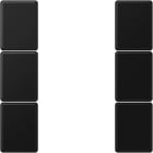 Jung - Module F50 de touche 3 voies, complet / A 500 noir mat