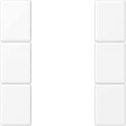 Jung - Module F50 de touche 3 voies, complet / A 500 blanc mat