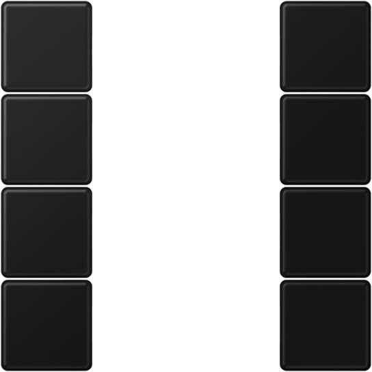 Jung - Module F50 de touche 4 voies, complet / A 500 noir mat