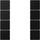 Jung - Module F50 de touche 4 voies, complet / A 500 noir mat