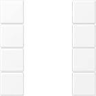 Jung - Module F50 de touche 4 voies, complet / A 500 blanc mat