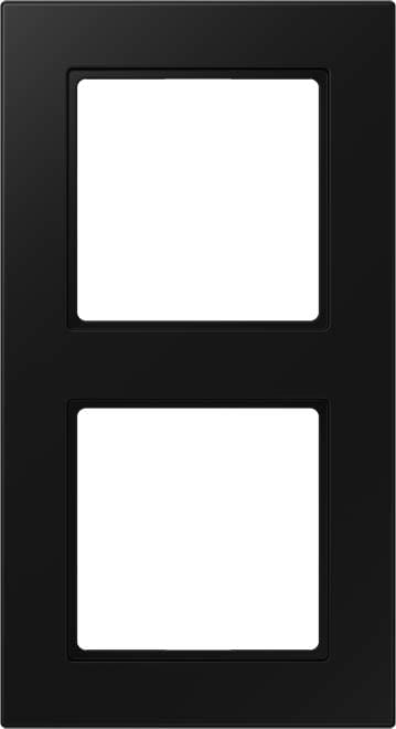 Jung - Cadre de finition 2 postes / Série série A 550 noir mat