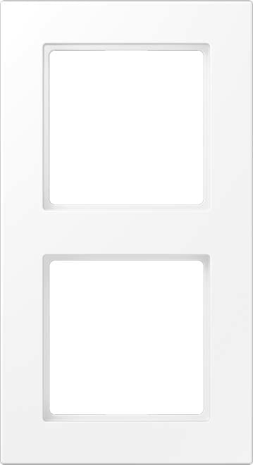 Jung - Cadre de finition 2 postes / Série A 550 blanc mat