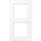 Jung - Cadre de finition 2 postes / Série A 500 Flow blanc mat