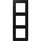 Jung - Cadre de finition 3 postes / Série A 500 Flow noir mat