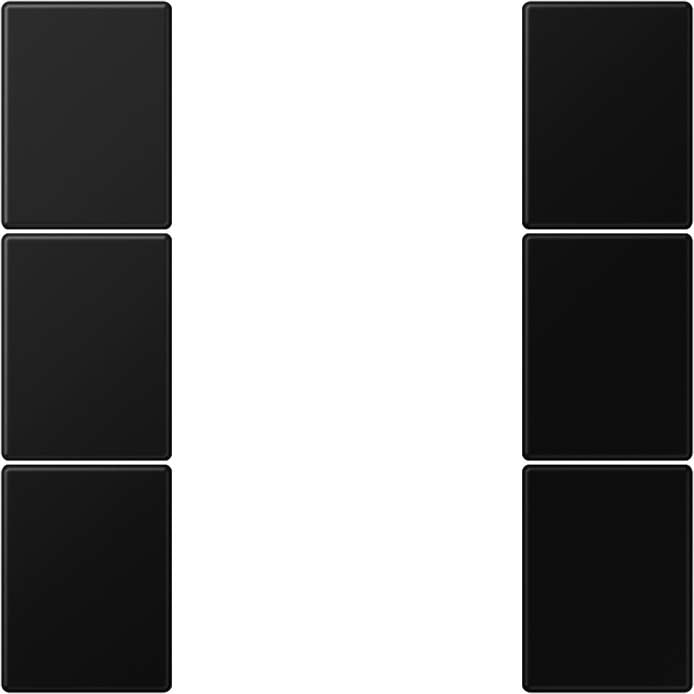Jung - Module F50 de touche 3 voies, complet / LS 990 noir mat