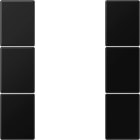 Jung - Module F50 de touche 3 voies, complet / LS 990 noir mat