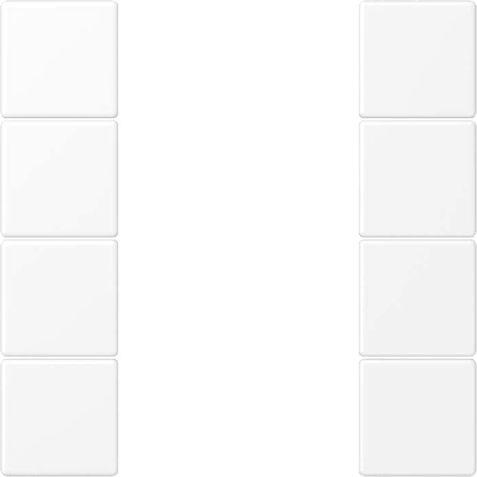 Jung - Module F50 de touche 4 voies, complet / LS 990 blanc mat