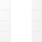 Jung - Module F50 de touche 4 voies, complet / LS 990 blanc mat