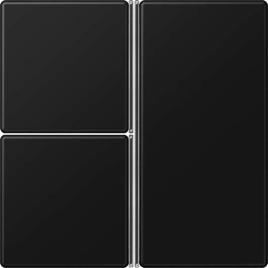 Jung - Module de touche 3 voies, complet / A 500 noir mat