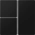 Jung - Module de touche 3 voies, complet / A 500 noir mat