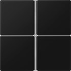 Jung - Module de touche 4 voies, complet / A 500 noir mat