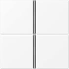 Jung - Module de touche 4 voies, complet / A 500 blanc mat