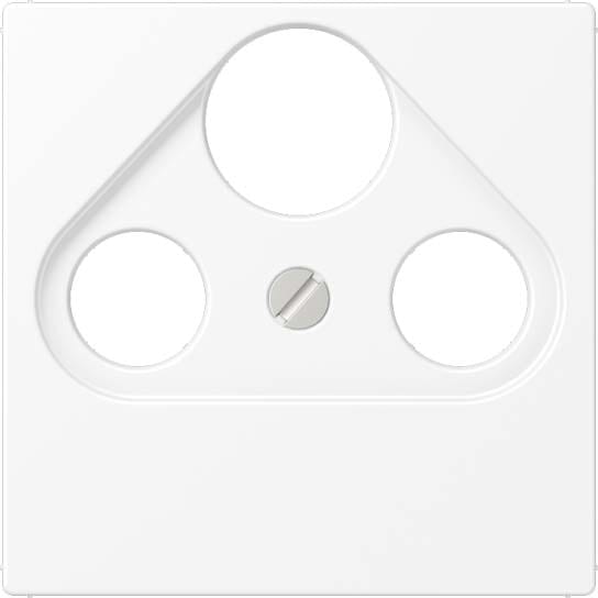 Jung - Enjoliveur prise TV-FM-SAT / série A 500 blanc mat