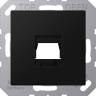 Jung - Enjo + support pour prise RJ 45 noyau 6WE et 8WE / A 500 noir mat