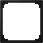 Jung - Cadre de compensation pour enjoliveur 50X50 mm / Série A 500 noir mat