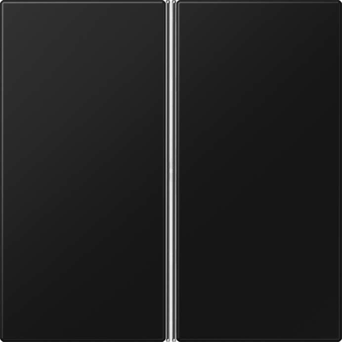 Jung - Module de touche 2 voies, complet / LS 990 noir mat