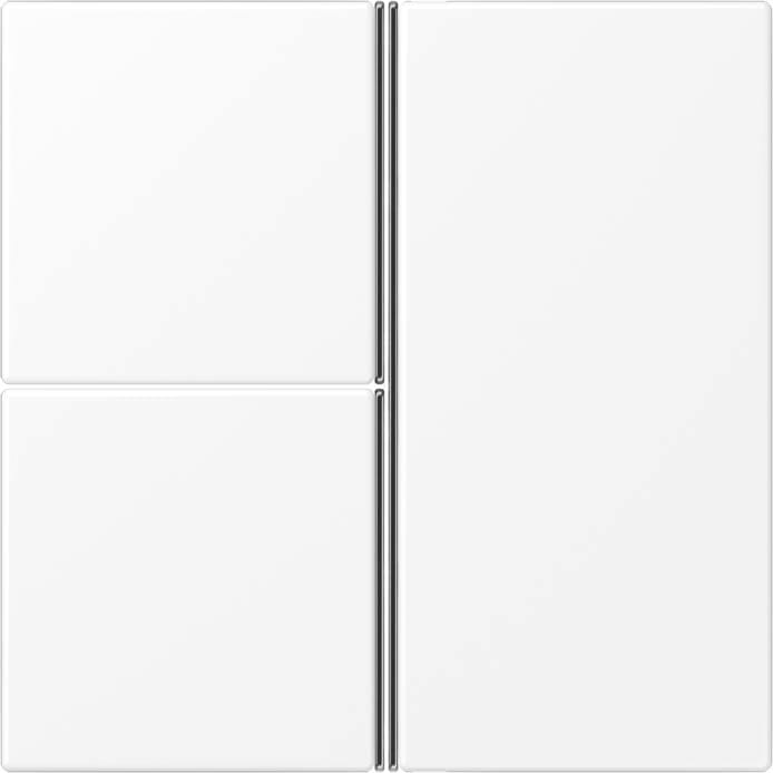 Jung - Module de touche 3 voies, complet / LS 990 blanc mat