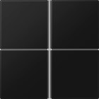 Jung - Module de touche 4 voies, complet / LS 990 noir mat