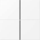 Jung - Module de touche 4 voies, complet / LS 990 blanc mat