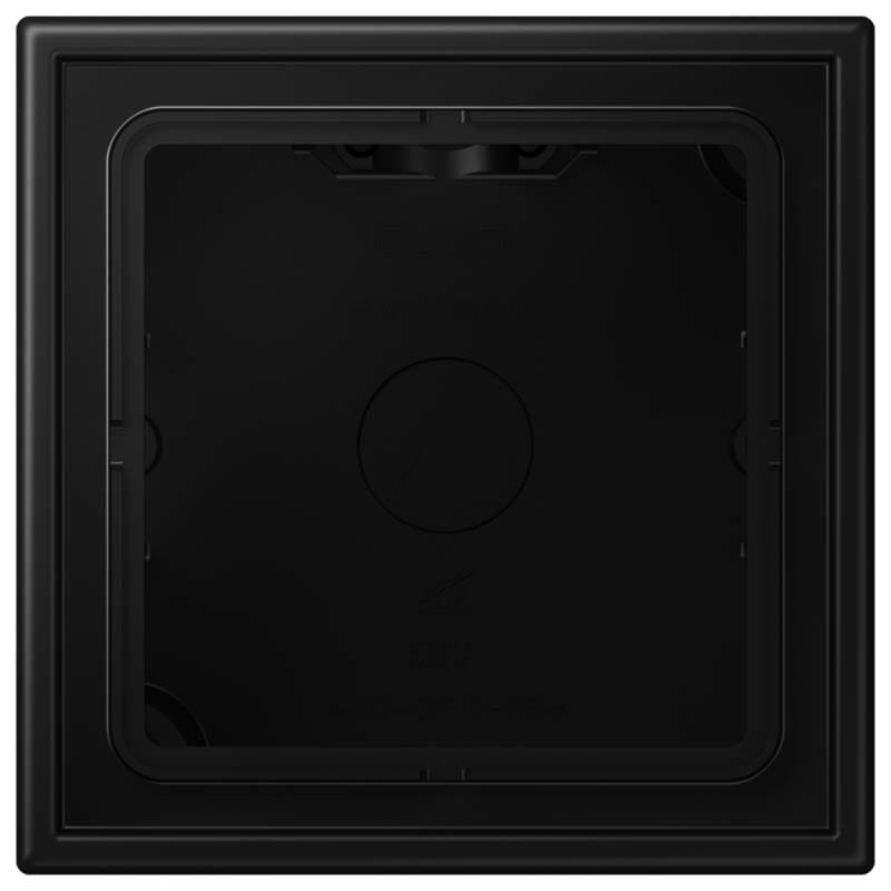 Jung - Boîtier saillie 1 poste avec cadre / LS 990 noir mat