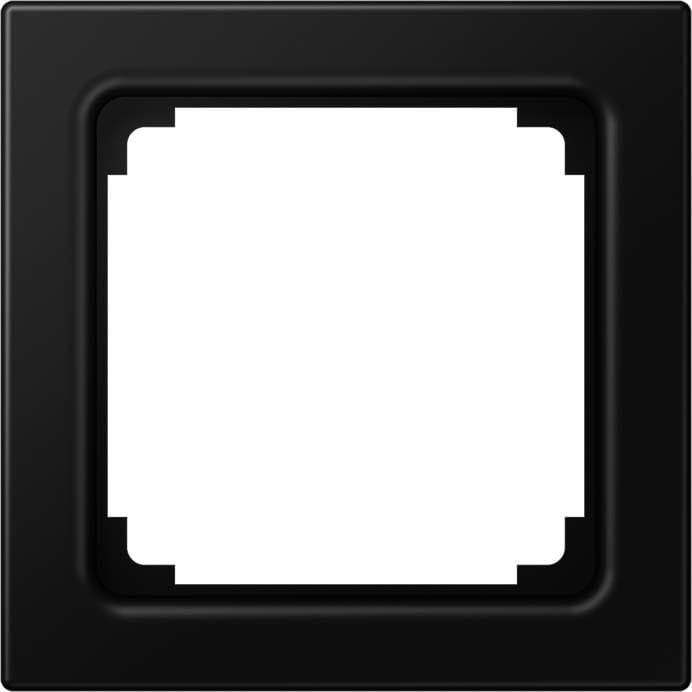 Jung - Cadre de compensation / LS 990 noir mat pour enjoliveur 50x50 mm