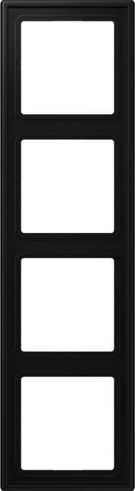 Jung - Cadre 4 postes / LS 990 noir mat