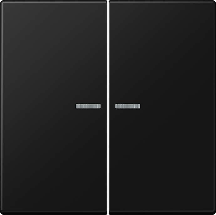 Jung - Enjo double doigt à voyant crayon / LS 990 noir mat
