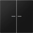 Jung - Enjo double doigt à voyant crayon / LS 990 noir mat