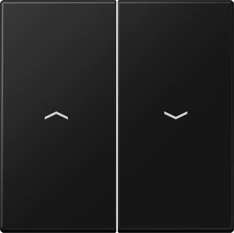 Jung - Enjoliveur double doigt cde volet roulant  / LS 990 noir mat