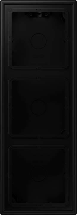 Jung - Boîtier saillie 3 postes avec cadre / LS 990 noir mat