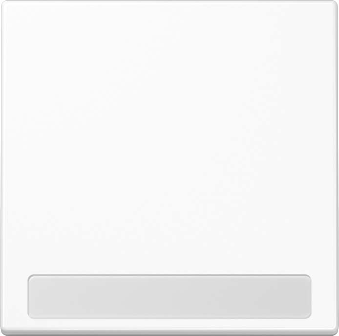 Jung - Enjoliveur simple doigt avec porte étiquette / LS 990 blanc mat