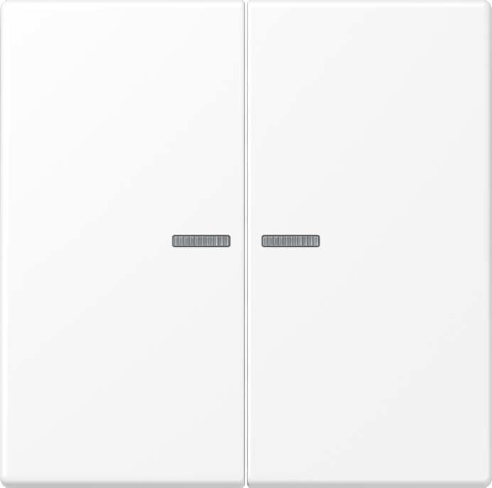 Jung - Enjo double touche à voyant pour méc BP-BCU F10 LSCD10xxxST / LS 990 Blanc mat