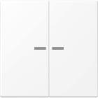 Jung - Enjo double touche à voyant pour méc BP-BCU F10 LSCD10xxxST / LS 990 Blanc mat