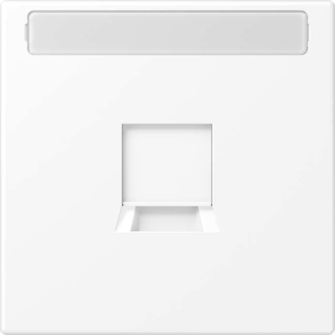 Jung - Enjo LS 990 + support pour prise RJ 45 noyau 6WE et 8WE / LS 990 blanc mat