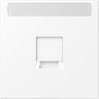 Jung - Enjo LS 990 + support pour prise RJ 45 noyau 6WE et 8WE / LS 990 blanc mat
