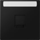 Jung - Enjo LS 990 + support pour prise RJ 45 noyau 6WE et 8WE / LS 990 noir mat