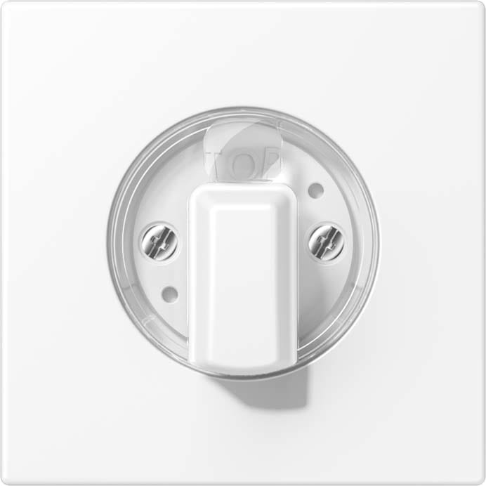 Jung - Enjoliveur interrupteur rotatif / LS 990 blanc mat