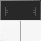 Jung - Module de touche 2 voies pour TH digital, complet / LS 990 blanc mat