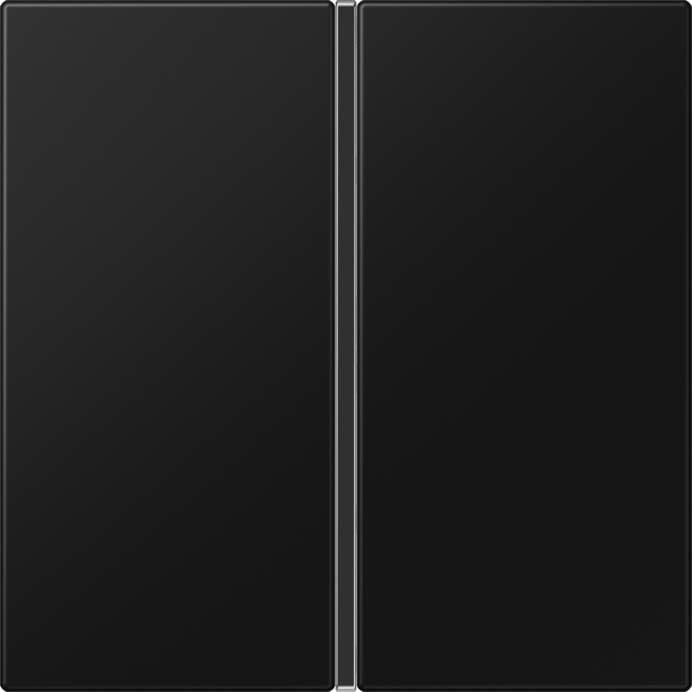 Jung - Module de touche 1 voie, complet / LS 990 noir mat