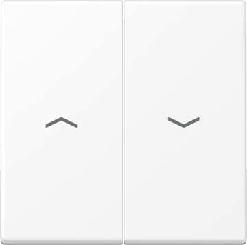 Jung - Enjoliveur double doigt cde volet roulant  / Série A 500 blanc mat