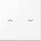 Jung - Enjoliveur double doigt cde volet roulant / Série A 500 blanc mat