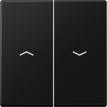 Jung - Enjoliveur double doigt cde volet roulant / Série A 500 noir mat