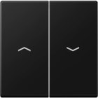 Jung - Enjoliveur double doigt cde volet roulant / Série A 500 noir mat