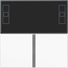 Jung - Module de touche 2 voies pour TH digital, complet / A 500 blanc mat