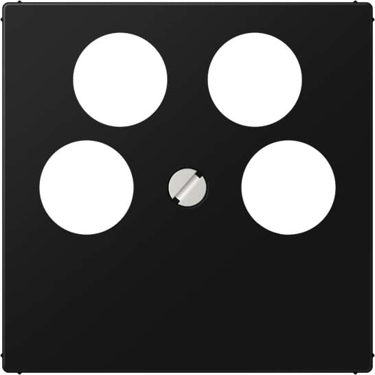 Jung - Enjoliveur prise TV-FM-2xSAT / A 500 noir mat