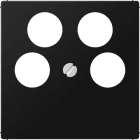 Jung - Enjoliveur prise TV-FM-2xSAT / A 500 noir mat